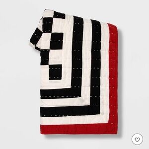 Gee’s Bend x Target Black, White, and Red Lap Quilt
